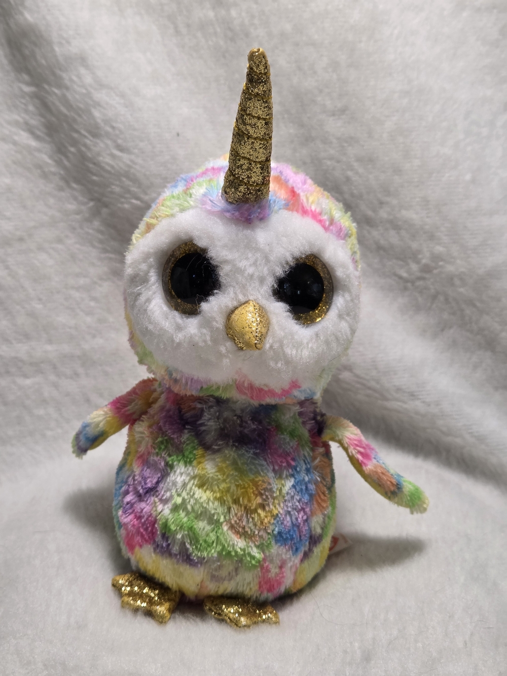 ENCHANTED Ty Beanie Boos Unicorn Owl 6" Multicolor Plush Toy NO HANGTAG